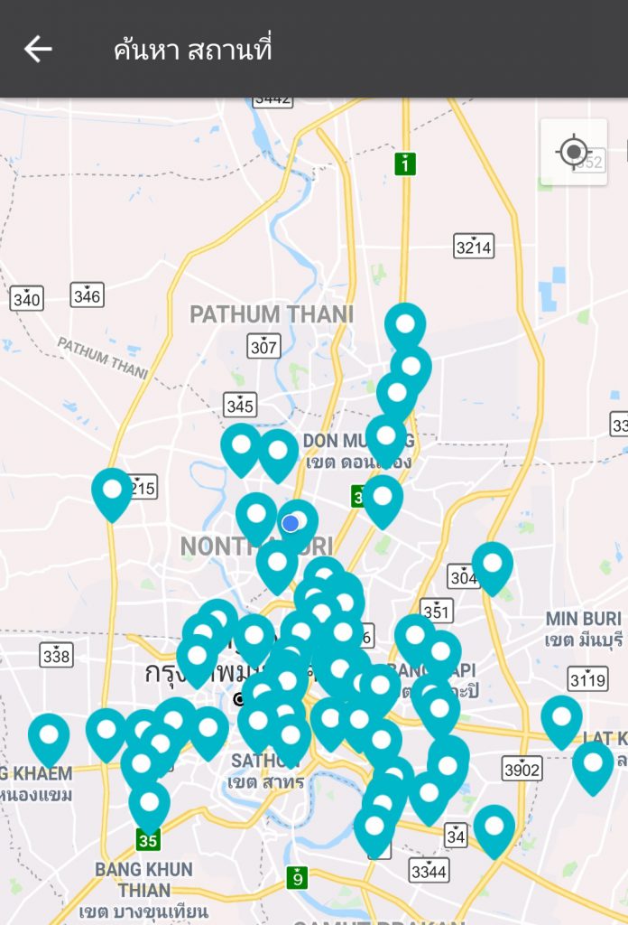 แผนที่ เช่ารถกรุงเทพ