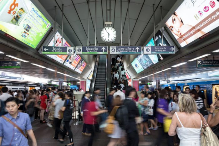 แผนที่เส้นทางรถไฟฟ้าในเขตกรุงเทพ