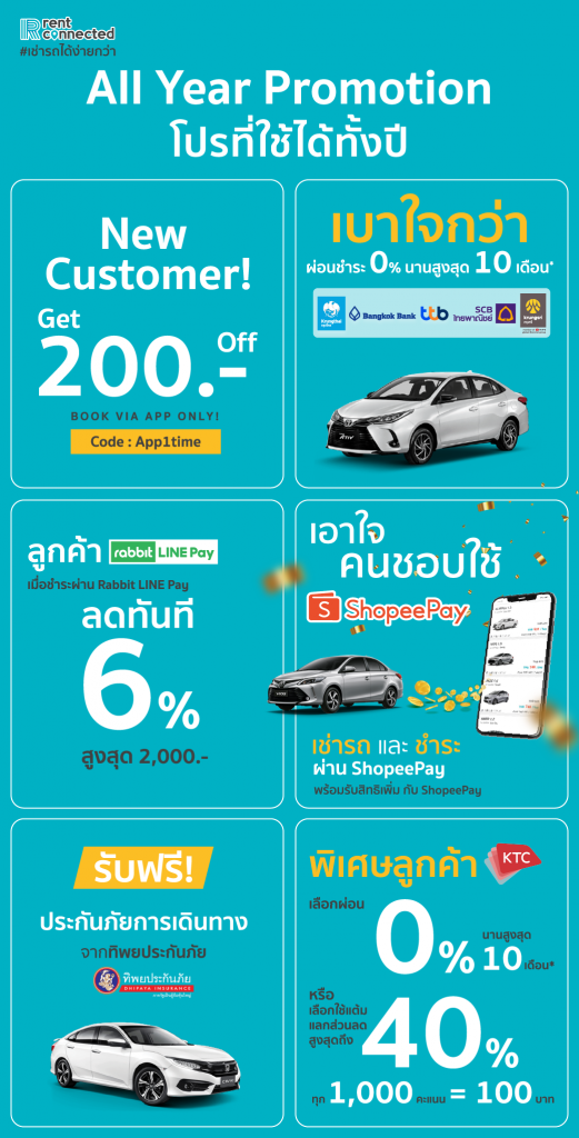 โปรโมชั่น เช่ารถ ตลอดปี 2566