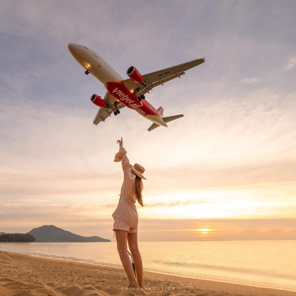 beach and plane